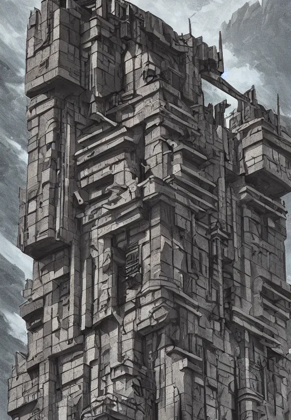 Image similar to [Brutalist bunker adorned with gargoyles and checkered flags. Propaganda poster!, intricate, elegant, highly detailed, digital painting, artstation, concept art, matte, sharp focus, illustration]