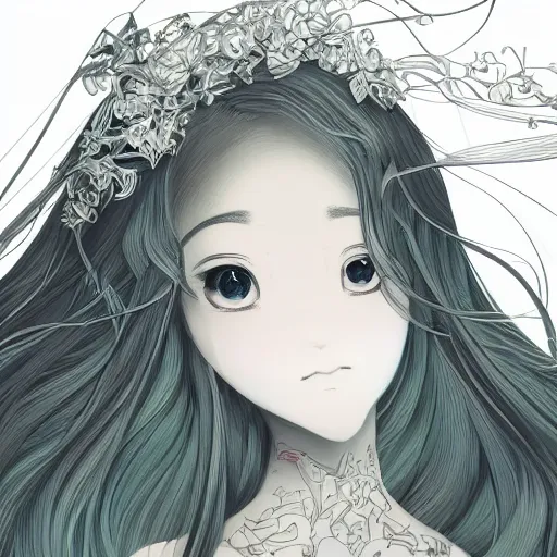 Prompt: the portrait of an extremely beautiful, gorgeous, elegant, graceful, playful, and sophisticated young anime woman partially made of cucumbers, an ultrafine detailed illustration by james jean, intricate linework, bright colors, final fantasy, behance contest winner, vanitas, angular, altermodern, unreal engine 5 highly rendered, global illumination, radiant light, detailed and intricate environment