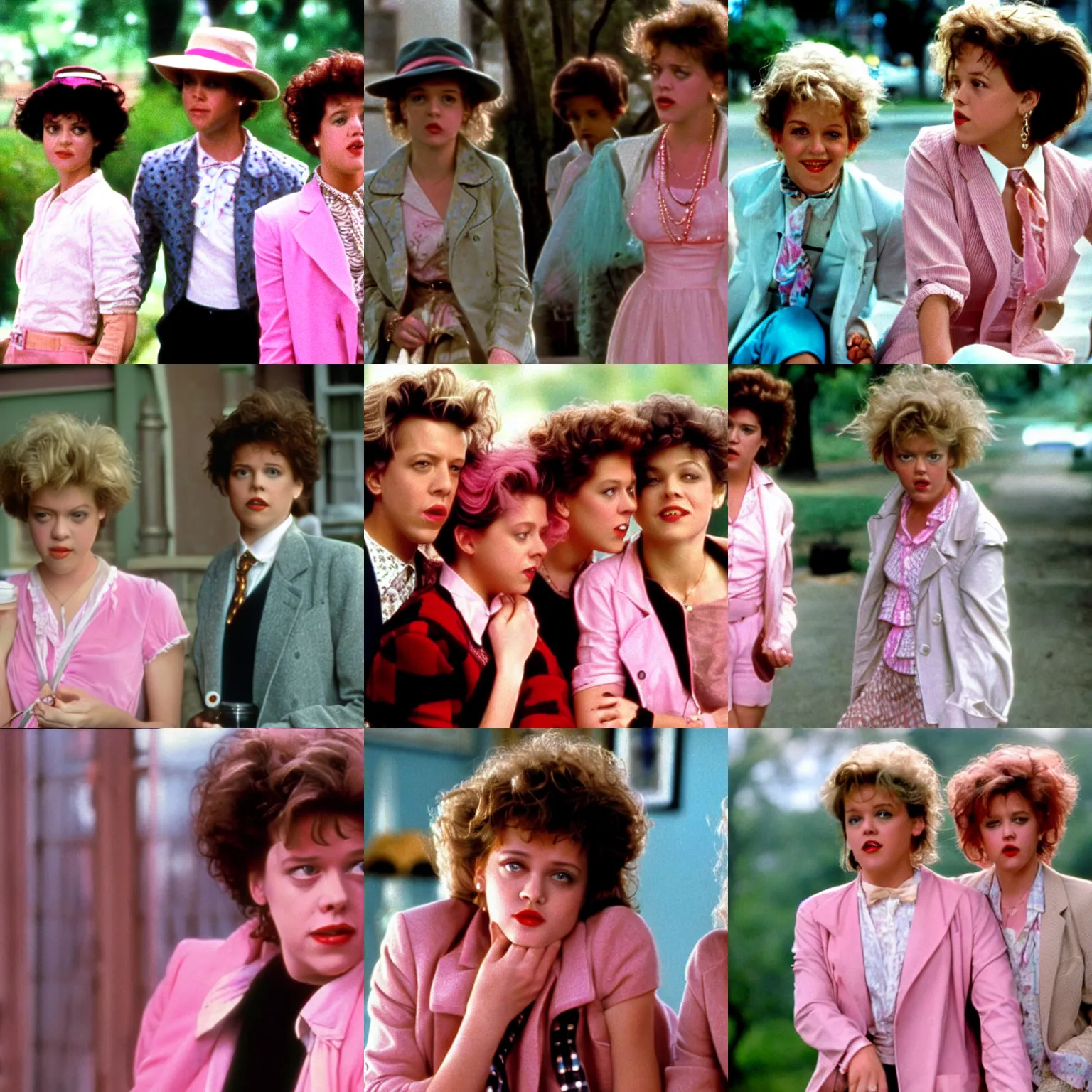 Prompt: a film still from pretty in pink ( 1 9 8 6 )