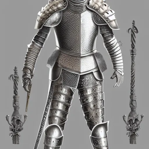 Image similar to knight in full shiny ivory armor standing, full body image, concept art, detailed digital artwork, symmetrical, highly detailed, highly accurate, deep aesthetic, 8 k, highly ornate intricate details, cinematic lighting, rich colors, ray tracing, hyperrealistic, photorealistic, cinematic landscape, trending on artstation,