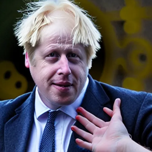 Image similar to boris johnson horror film, scary