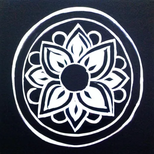 Image similar to zen calligraphic lotus, ink