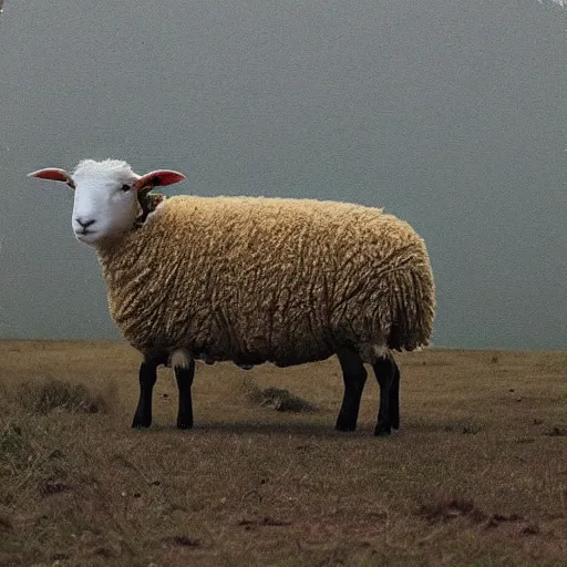 Image similar to “sheep in stormy weather”