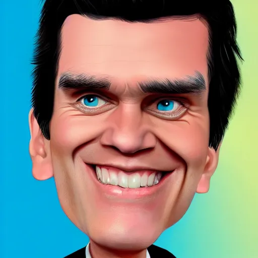 Prompt: caricature of young jim carrey, hd, detailed, 4 k, award winning