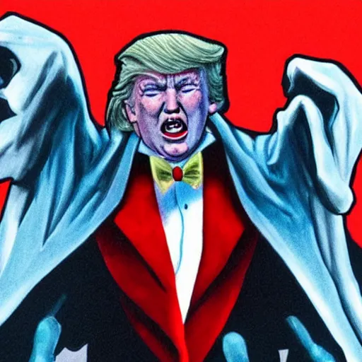 Prompt: donald trump as morbius the living vampire