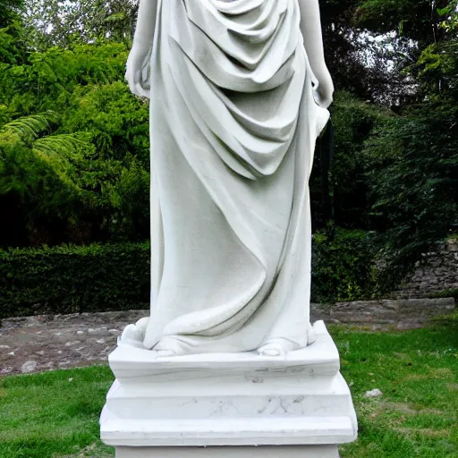 Image similar to marble statue of Sanna Marin