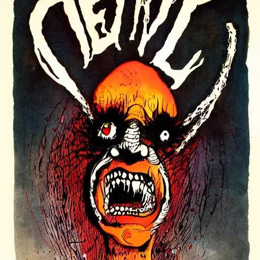 Prompt: the devil by ralph steadman