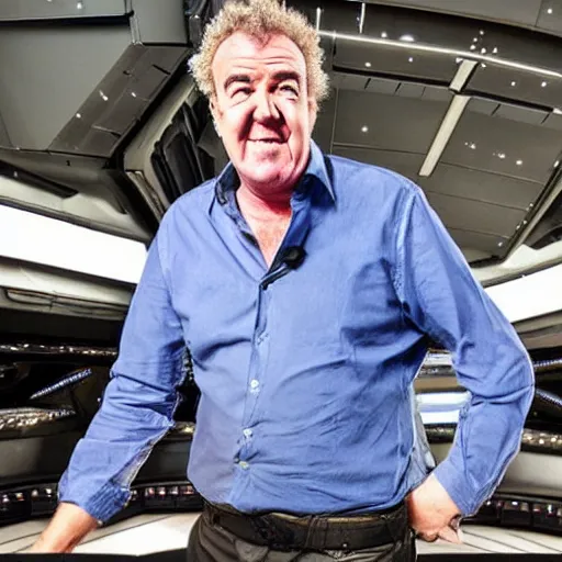 Prompt: Jeremy clarkson reviewing a Tie Fighter