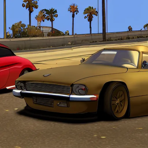 Image similar to cartoon gta V style, car