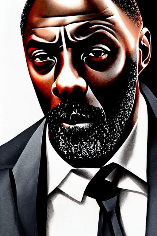 Image similar to Idris Elba portrait by Artgerm and WLOP