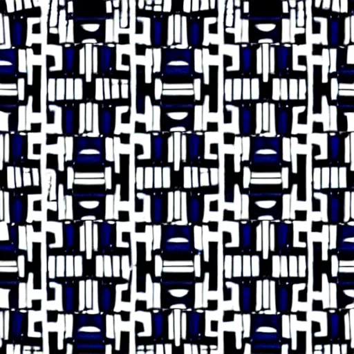 Image similar to rhythmical ornament black blue white squares grid pattern structure perfectly aligned visual techno music