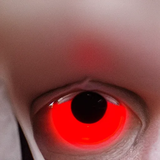 Image similar to a man with red glowing eyes