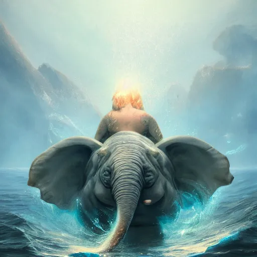 Image similar to sea elephant/fat woman, magic the gathering artwork, D&D, fantasy, cinematic lighting, centered, symmetrical, highly detailed, digital painting, artstation, concept art, smooth, sharp focus, illustration, volumetric lighting, epic Composition, 8k, art by Akihiko Yoshida and Greg Rutkowski and Craig Mullins, oil painting, cgsociety