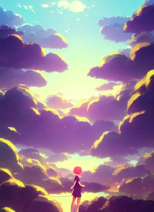 Image similar to ten thousand people holding a banana, cloudy sky background lush landscape illustration concept art anime key visual trending pixiv fanbox by wlop and greg rutkowski and makoto shinkai and studio ghibli,