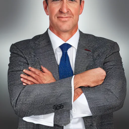 Prompt: a highly detailed epic corporate portrait photograph of a white successful man. best corporate photoraphy photo winner, enhanced and corrected in Photoshop, octane render, centered symmetrical beautiful masculine face, cinematic atmosphere, photorealistic texture, canon 5D mark III photo, professional studio lighting, aesthetic, very inspirational, arthouse