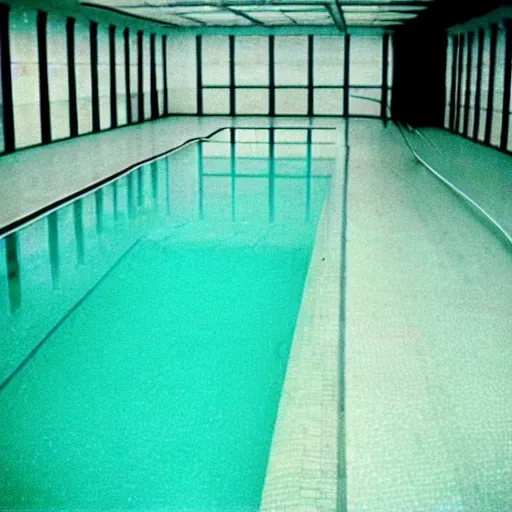 Image similar to Beautiful 2000s soft Photograph taken with a phone-camera from 2000, of an infinite infinite infinite liminal empty pool