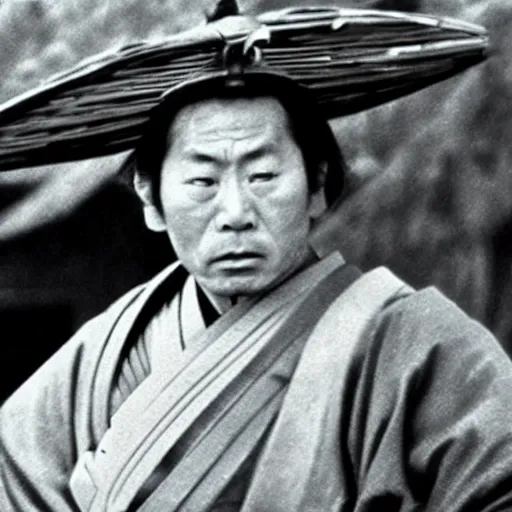 Image similar to a still from a samurai film by akira kurosawa