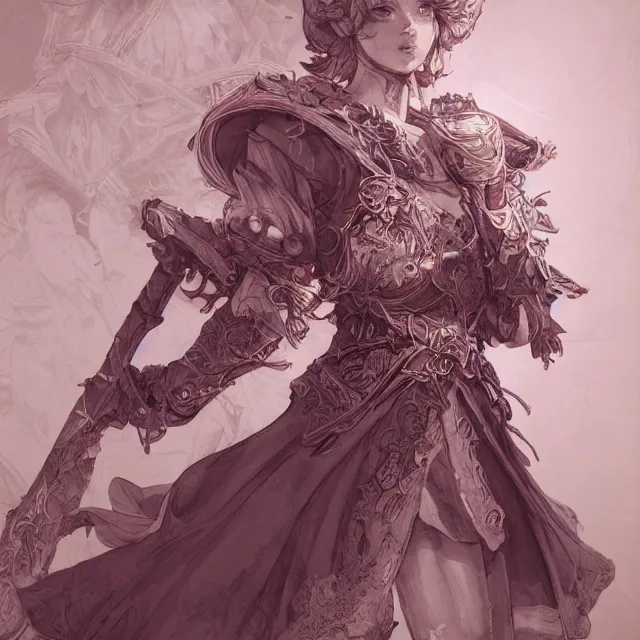 Image similar to the portrait of neutral good colorful female cleric bard as absurdly beautiful, gorgeous, elegant, skinny young gravure idol, an ultrafine hyperdetailed illustration by kim jung gi, irakli nadar, intricate linework, sharp focus, bright colors, octopath traveler, final fantasy, unreal engine 5 highly rendered, global illumination, radiant light, detailed and intricate environment