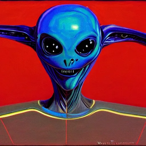 Image similar to alien by wayne thiebaud