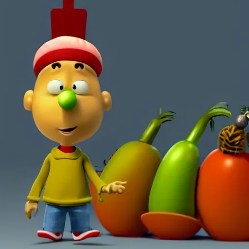 Image similar to larryboy from veggietales, profile picture, cgi render, highly detailed, studio lighting