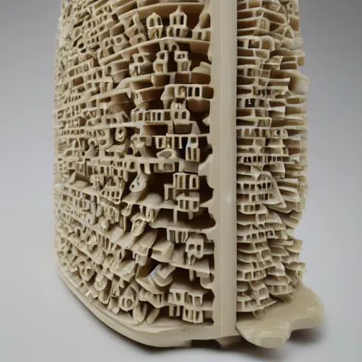 Prompt: multi dimensional language model carved out of ivory, canon 5 d 5 0 mm lens