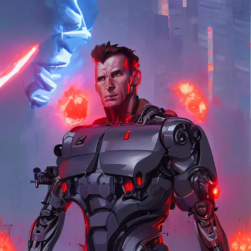 Image similar to hero world terminator genysis, behance hd by jesper ejsing, by rhads, makoto shinkai and lois van baarle, ilya kuvshinov, rossdraws global illumination