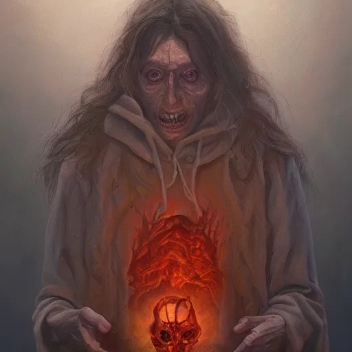 Image similar to hereditary 3 the portal to hell, oil painting, ultradetailed, artstation, ultradetailed, digital painting, ultradetailed