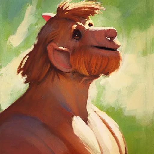 Prompt: greg manchess portrait painting of alf from the 8 0 s tv show alf, medium shot, asymmetrical, profile picture, organic painting, sunny day, matte painting, bold shapes, hard edges, street art, trending on artstation, by huang guangjian and gil elvgren and sachin teng