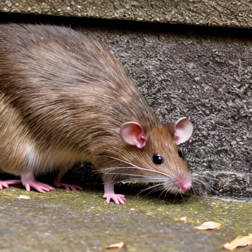 Image similar to 8 k uhd rats man stealth, half, cursed, sewer, animals, bizzare, weird, endangered, highly details content