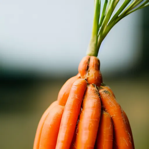 Prompt: high quality presentation photo of a golden carrot, photography 4k, f1.8 anamorphic, bokeh, 4k, Canon, Nikon