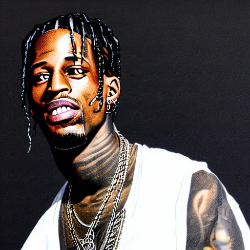 Image similar to a portrait of Travis Scott