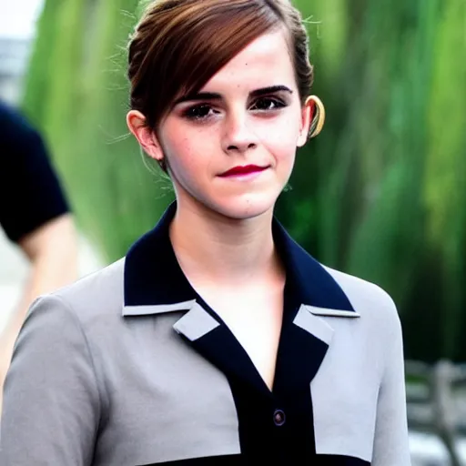 Image similar to Emma Watson. it the style of Studio Ghibli