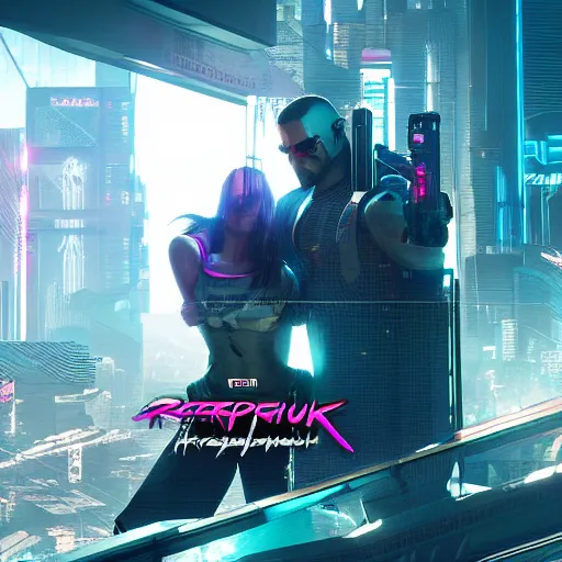 Prompt: cyberpunk 2077 artstation trending, top artist, high quality wall paper