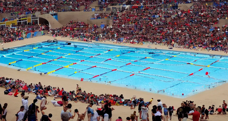 Image similar to olympic swimming in sand