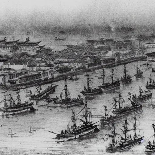 Image similar to Shanghai and the opium war in 1894