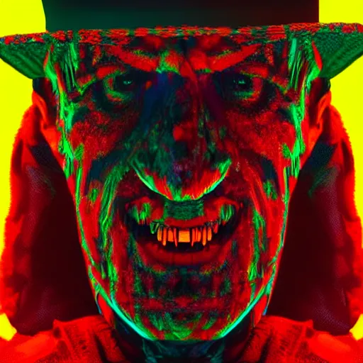 Prompt: portrait of freddy krueger, highly detailed, synthwave photography, 8k,