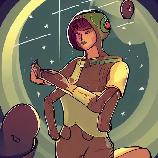 Image similar to human felinid player, in space station 13, ss13, /tg/station, digital art, trending on artstation, illustration, 2D