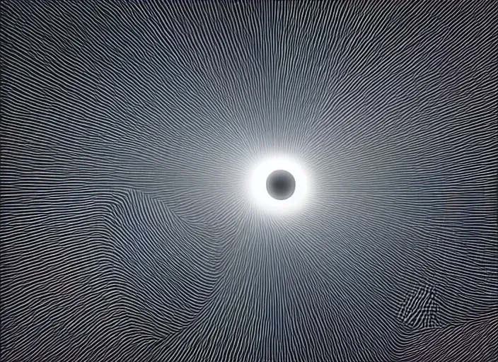 Image similar to pixel tracing gravity inside a event horizon of black hole, ultra realistic