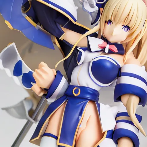 Image similar to close photo of the anime figure of shimakaze from azur lane, realistic photo, collection product