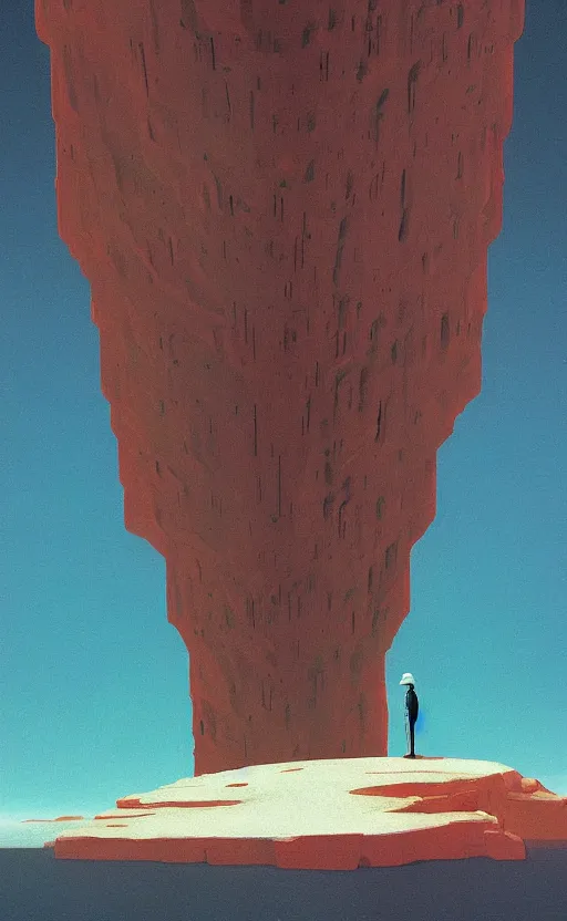 Prompt: a cliff at the end of the world, visible planets, space age, very coherent, painted by Edward Hopper, Wayne Barlowe, painted by James Gilleard, airbrush, art by JamesJean