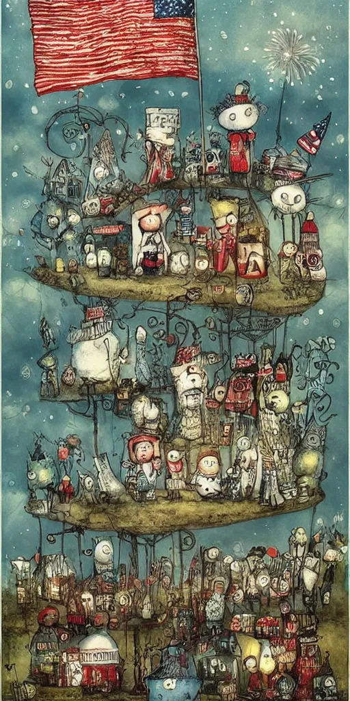 Image similar to a 4 th of july scene by alexander jansson