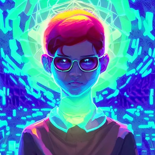 Image similar to skill magic geek inside matrix deepdream radiating a glowing aura stuff loot legends stylized digital illustration video game icon artstation lois van baarle, ilya kuvshinov, rossdraws,