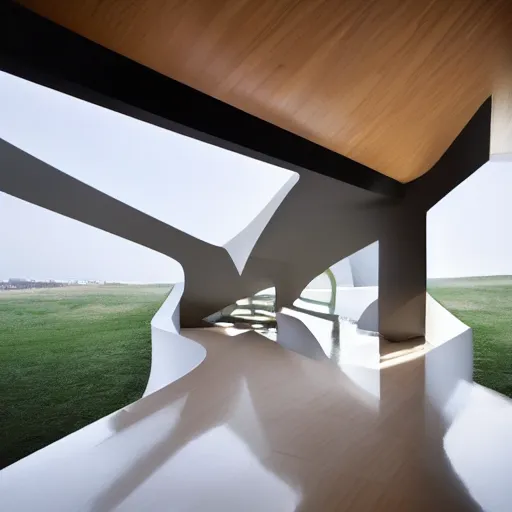 Image similar to house designed by zaha hadid