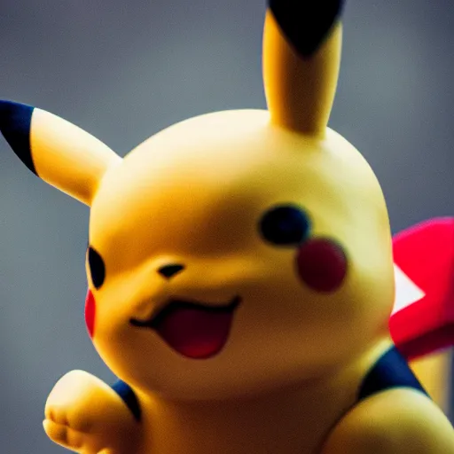 Prompt: high definition photograph, shot with sigma f / 4. 2, 5 0 mm sharp lens, shallow depth of field, pokemon : ( subject = pikachu + subject detail = photo realistic, high detail, accurate features )