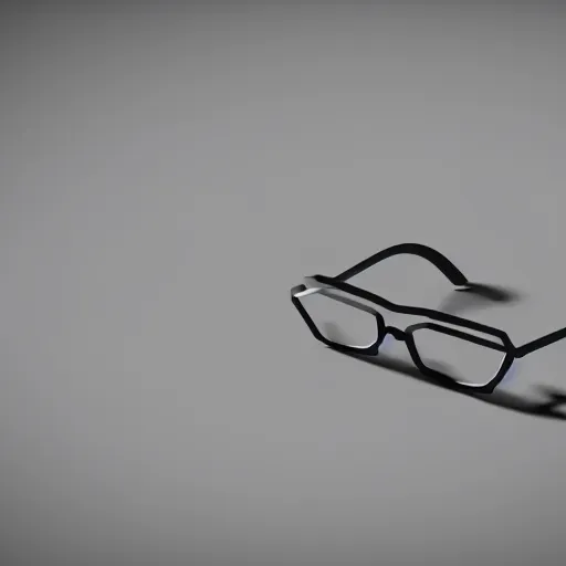 Prompt: glasses, minimalist, 3 d render, pixelart