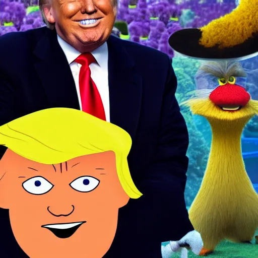 Prompt: donald trump as the lorax