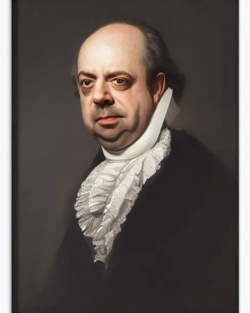 Image similar to upper body portrait of paul giamatti! as united states president john adams, 1 8 0 1, paul giamatti, official portrait, oil on canvas by anton otto fischer, trending on artstation