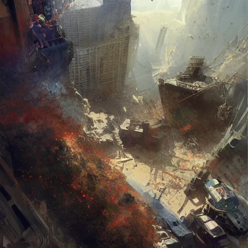 Prompt: The fall of the cursed cidadel, artwork by Craig Mullins,Movie poster, detailed, trending on artstation