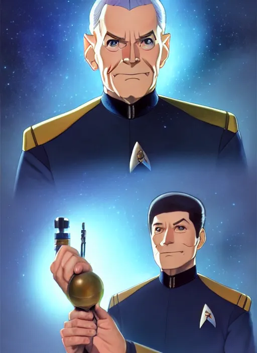 Prompt: cute star trek officer grigori rasputin, natural lighting, path traced, highly detailed, high quality, digital painting, by don bluth and ross tran and studio ghibli and alphonse mucha, artgerm