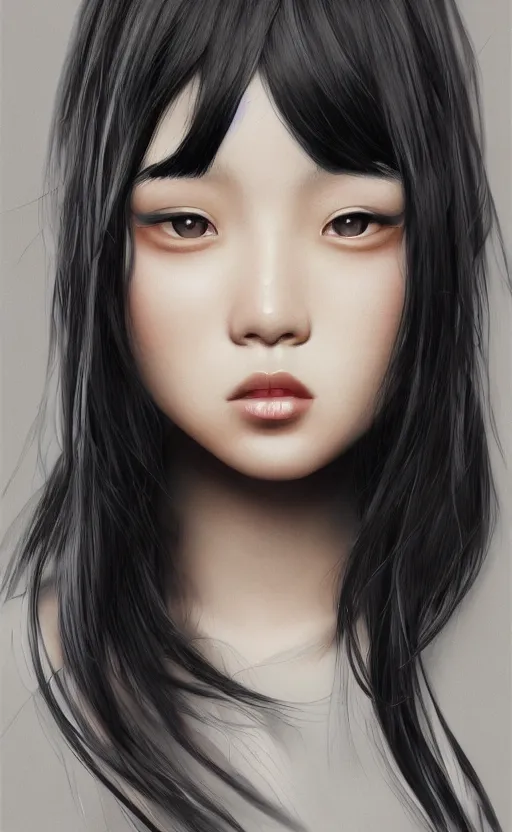 Prompt: girl black hair, by Eunji Lee, 4k, digital art, ultra realistic, ultra detailed, concept art, trending on artstation